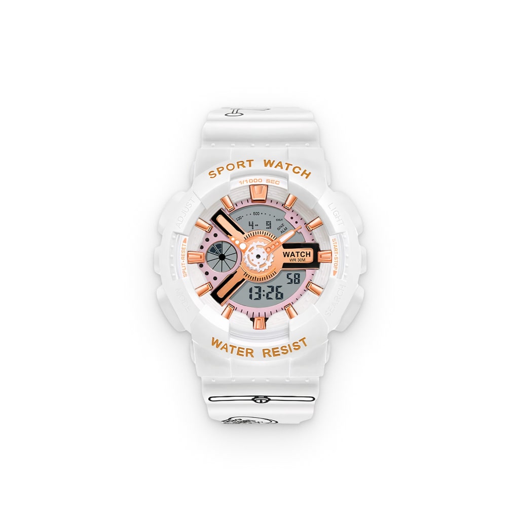 Women’s White Digital Sports Watch