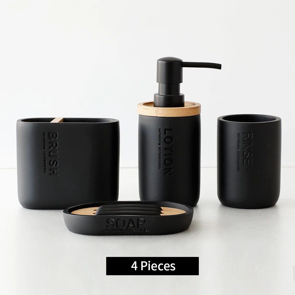 Elegant Resin Bathroom Accessory Set