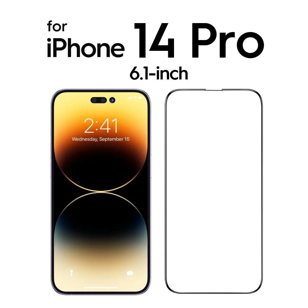 Ultra HD Tempered Glass Screen Protector for iPhone 15 Pro Max 14 Pro 13 12 Mini 11 XR - Full Coverage, Anti-Blue Light