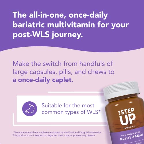 BariMelts The Step Up Once Daily Bariatric Multivitamin with Iron - 2 Month Supply (60 Caplets) - Sugar-Free - Post-Op Bariatric Vitamins for Women