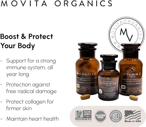 Movita Women's Daily Multivitamin - Fermented Whole Foods, Vitamins, and Minerals - Organic, Vegan-Friendly, Gluten-Free, & Non-GMO - 30 Day Supply (Glass Bottle)