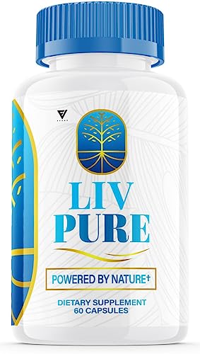 Liv Pure Capsules Liver Detox Weight Loss Pills, LivPure Supplement - Live Pure Liver Detox Cleanse Product Supplements, LivePure Diet Hydration Reviews Liv Pur Health Support (60 Capsules)