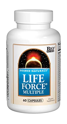 Source Naturals Life Force Multiple Daily Multivitamin High Potency Essential Vitamins, Minerals, Antioxidants & Nutrients - Energy & Immune Boost - 60 Capsules