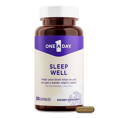 One-A-Day Sleep Supplement - Sleep Supplements for Adults, Sleep Support with Passionflower and Melatonin, Sleep Support with Sleep Well, 30 Capsules