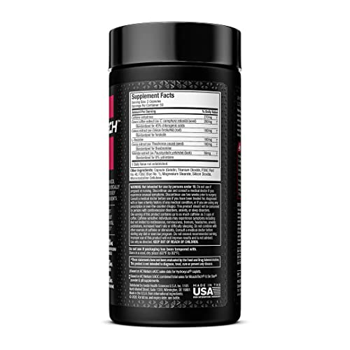 Hydroxycut Hardcore Elite | Maximum Intensity Supplement Pills | Focus + Energy Pills | 100 Pills