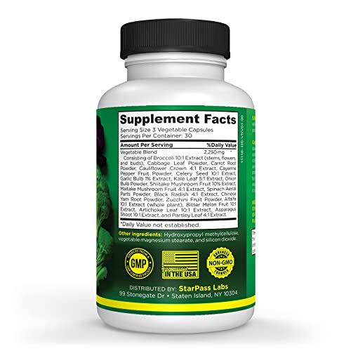 Vegetarian Balance of Superfoods Reds Fruits and Greens | Vegan Vegetables Fruits and Veggie | Natural Balance of 90 Fruits, 90 Veggies Capsules for Men, Women and Kids | Nature Vitamins and Minerals