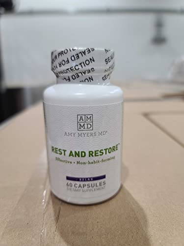 Rest and Restore by Dr. Amy Myers for Restful Sleep – Supports a Healthy Night’s Sleep, Helps Maintain a Regular Sleep Cycle and Supports a Calm Relaxed Mood – Dietary Supplement 60 Capsules