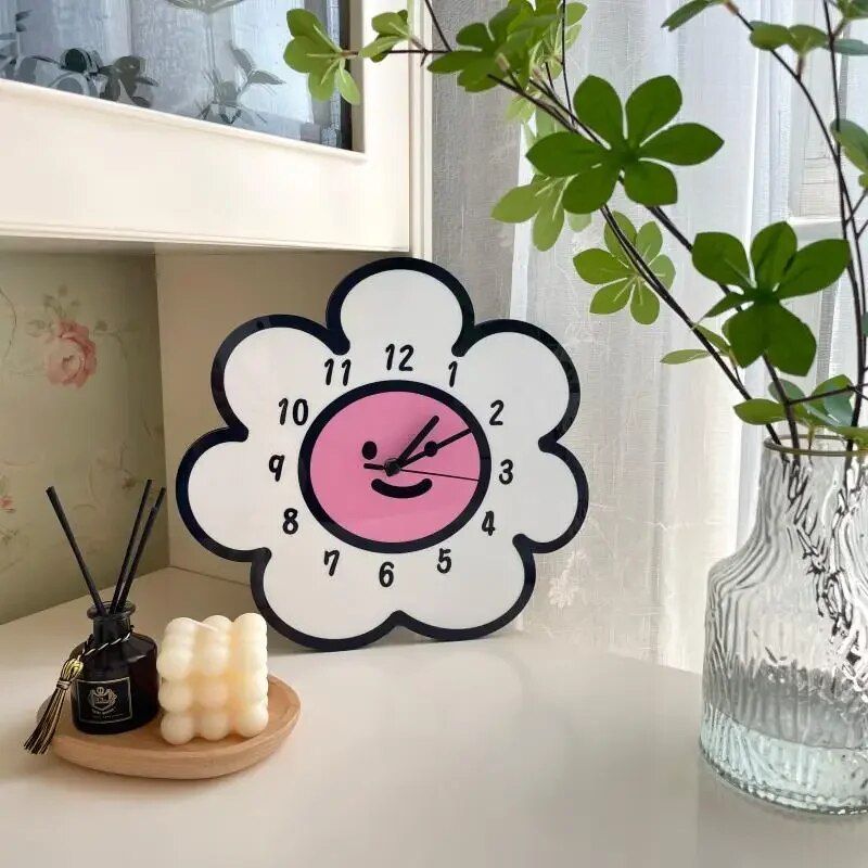 Charming Sunflower Cartoon Wall Clock