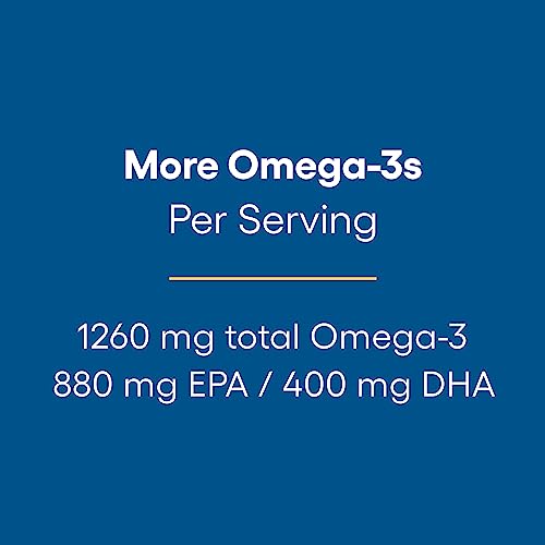 RxOmega-3 by Natural Factors, Natural Support for Heart Health with DHA and EPA, Daily Dietary Supplement, 240 Softgels, 120 Count (Pack of 1)