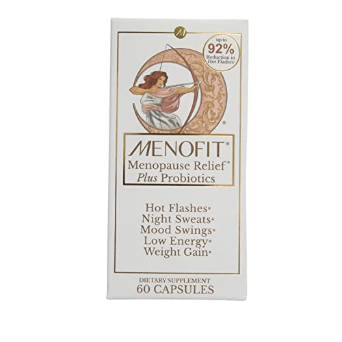 MENOLABS MenoFit - Menopause Supplements for Women - Menopause + Perimenopause Relief for Hot Flashes and Hormone Support with Probiotics - 60 Herbal Capsules