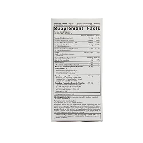 MENOLABS - MenoGlow Dietary Supplement for Menopause Relief That Supports Youthful Skin Nutritional Supplement, Strong Hair & Nails While Helping Symptoms Including Hot Flashes, Gut Health & More