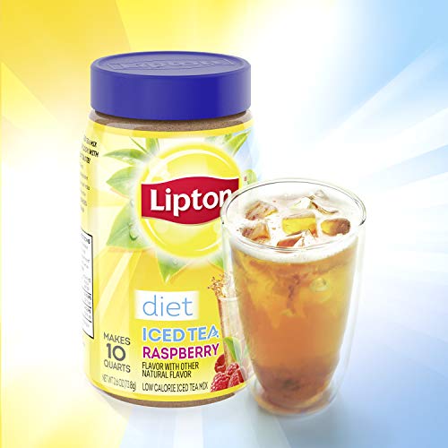 Lipton Diet Iced Tea Mix, Raspberry, 10 qt