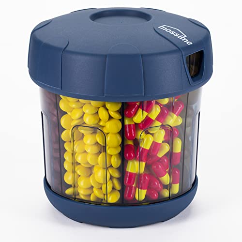 Mossime Supplement Organizer with Extra Large 7 Compartments, TPU Soft
