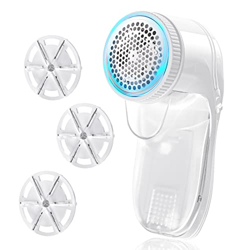 Fabric Shaver, Electric Lint Remover, Lint Shaver with 3 Replaceable Blades USB Rechargeable, Sweater Shaver, Clothes Shaver, Pilling Remover, Fabric Shaver Fuzz Remover for Clothes Furniture