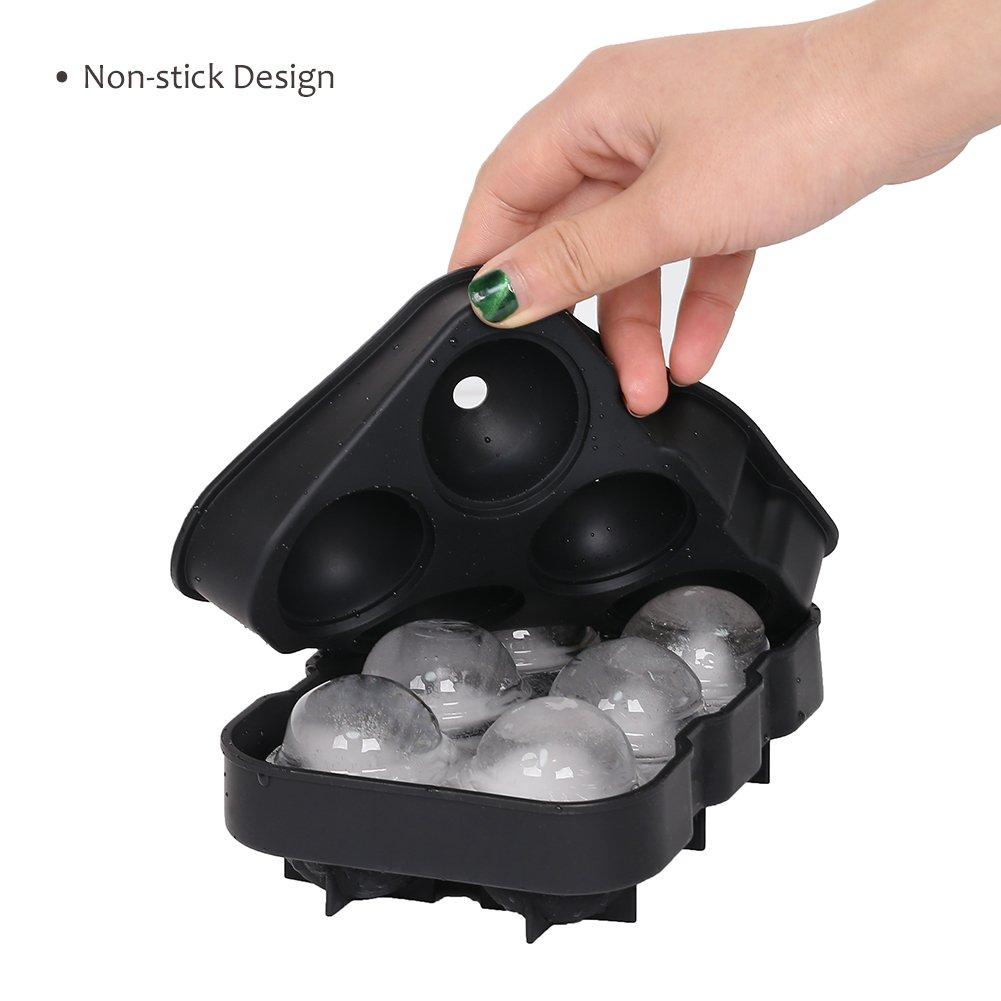 6 Ice Ball Maker Silicone Mold Sphere Mould Round Tray Party Bar SP