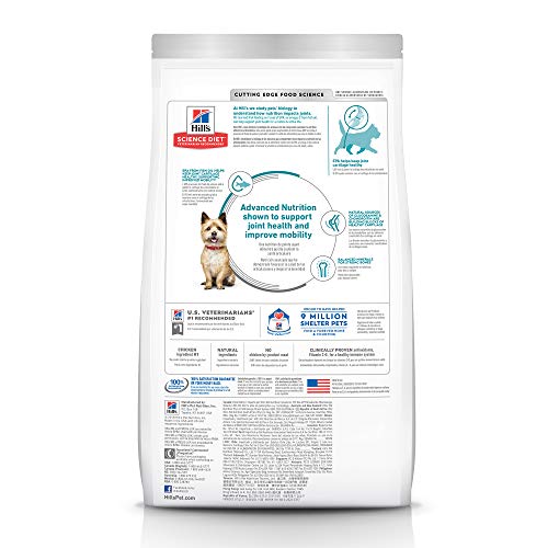 Hill's Science Diet Dry Dog Food, Adult, Healthy Mobility Small Bites, Chicken Meal, Brown Rice & Barley Recipe, 30 lb. Bag