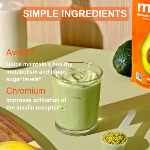 Metavo Metabolism Smoothie Mix - Energy Support Supplement - Curb Sugar Cravings - Made with Avocado Based AvoB & Chromium - Great Tasting Avocado Flavor - 20 Servings - 1 Count