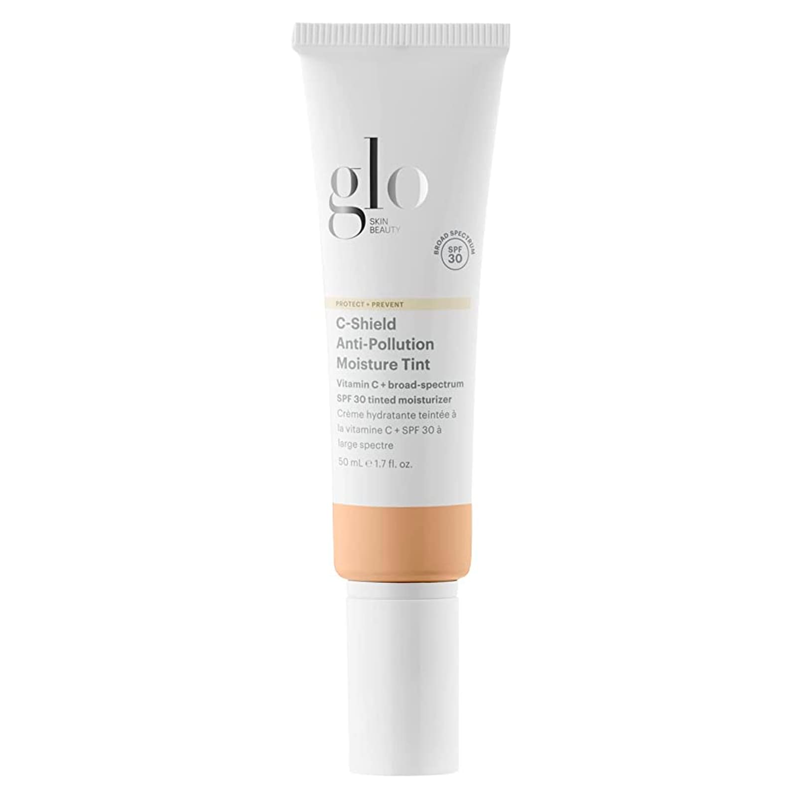 Glo Skin Beauty C-Shield Anti-Pollution Moisture Tint - Tinted Moisturizer for Face With SPF 30 Broad Spectrum Protection & Vitamin C, 1.7 Oz (2N-Light)