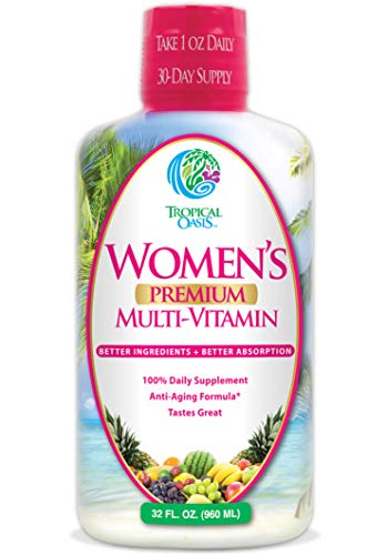 Premium Liquid Multivitamin for Women | Sugar Free Women’s Multivitamin | 100+ Vitamins, Minerals & Herbs Promote Anti-Aging, Heart, Brain & Bone Health |98% Absorption Rate | Non-GMO | 32 Serv