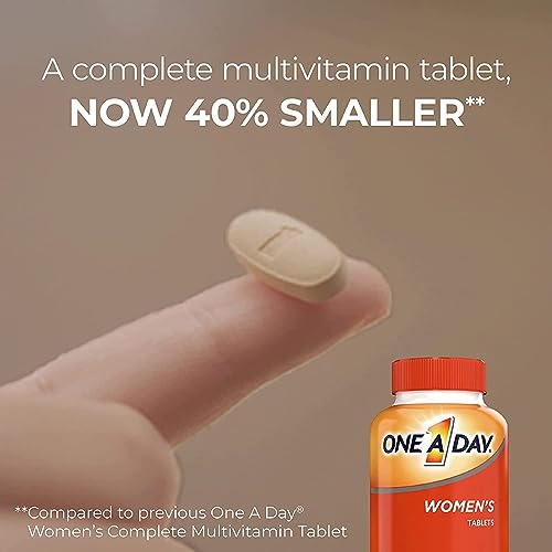 ONE A DAY Womens Complete Daily Multivitamin with Vitamin A, B , C, D, and E, Calcium and Magnesium, Immune Health Support, 200 Count