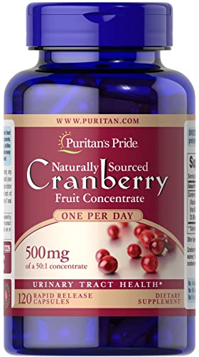 PTKOONN Puritan's Pride One A Day Cranberry - 120 Capsules Supports Urinary Health