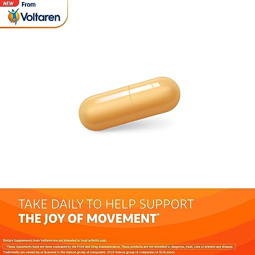 VOLTAREN Joint Comfort and Movement Dietary Supplement from, with Boswellia and Turmeric for Joint Support, Movement and Flexibility – 30 Count Bottle