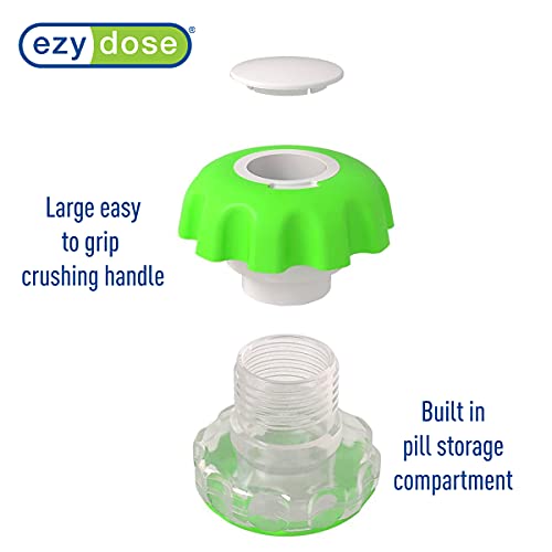 EZY DOSE Crush Pill, Vitamins, Tablets Crusher and Grinder, Storage Compartment, Colors May Vary, Large