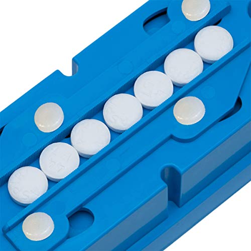 Multiple Pill Splitter. Original Patented Design, with Accurate Pill Alignment, Sturdy Cutting Blade and Blade Guard, for Splitting and Quartering Round or Oblong Pills.US Patent No. 9,827,165.