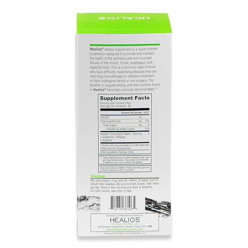 Healios Unflavored Oral Health and Dietary Supplement, Powder Form, Naturally Sourced L-Glutamine Trehalose L-Arginine, 10.93 Ounces