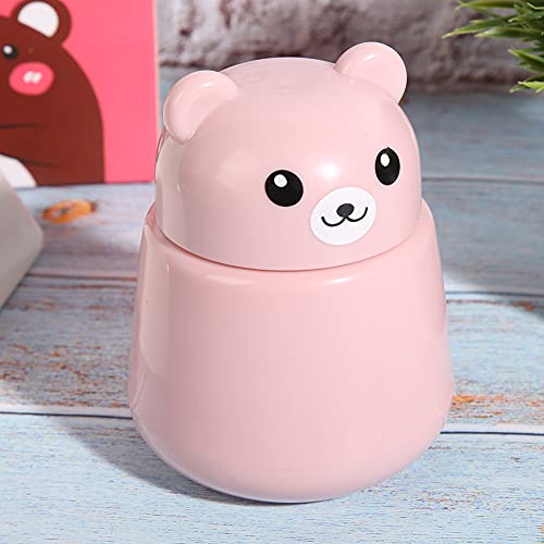 MOUMOUTEN Pill Crusher, Portable Cute Bear Shape Medicine Tablet Crusher Grinding, Pills Grinder, Pets Pill Pulverizer, for Vitamins Large Pills Small Pills Tablets(Pink)