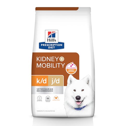 Hill's Prescription Diet k/d Kidney Care + j/d Joint Care Chicken Flavor Dry Dog Food, Veterinary Diet, 8.5 lb. Bag