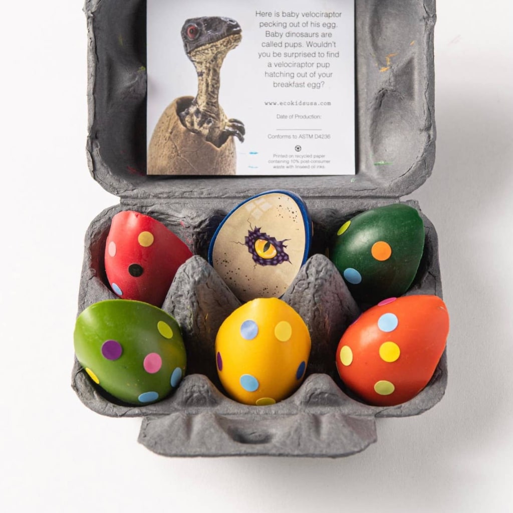 Dinosaur Eggs Beeswax Crayons