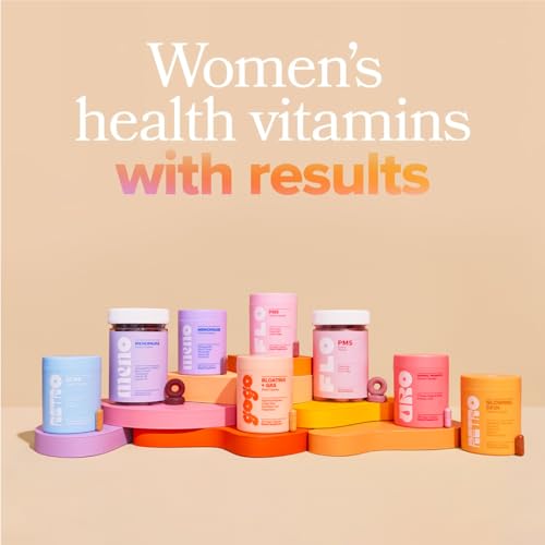 FLO PMS Vitamins for Women, 30 Servings (Pack of 1) - Proactive PMS Relief - Targets Hormonal Breakouts, Bloating, Cramps, & Mood Swings with Chasteberry, Vitamin B6, & Lemon Balm