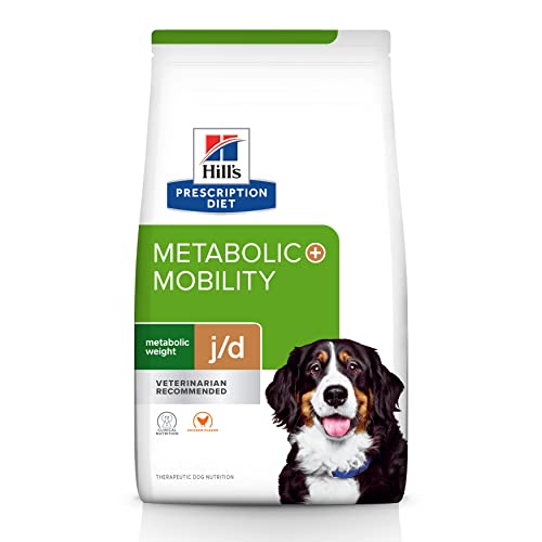 Hill's Prescription Diet Metabolic + Mobility, Weight + j/d Joint Care Chicken Flavor Dry Dog Food, Veterinary Diet, 8.5 lb. Bag