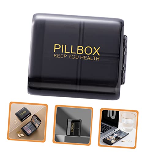 DOITOOL Box Purse Pill case Travel Medicine kit Travel Medicine Container Medication Travel Pill Organizer Vitamin Pill Storage Organizer Pills Dispenser Pills case Double Layer Wallet abs