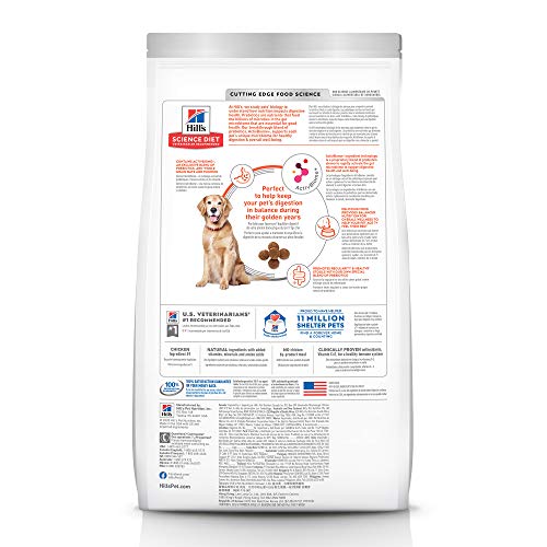 Hill's Science Diet Senior Adult 7+ Dry Dog Food, Perfect Digestion, Chicken Recipe, 3.5 lb. Bag