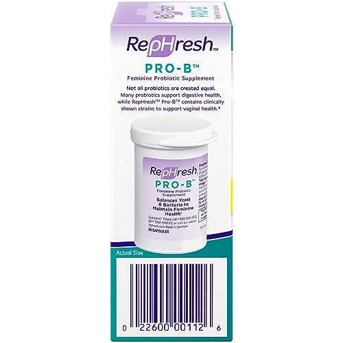 RepHresh Pro-B Probiotic Supplement for Women, 30 Oral Capsules