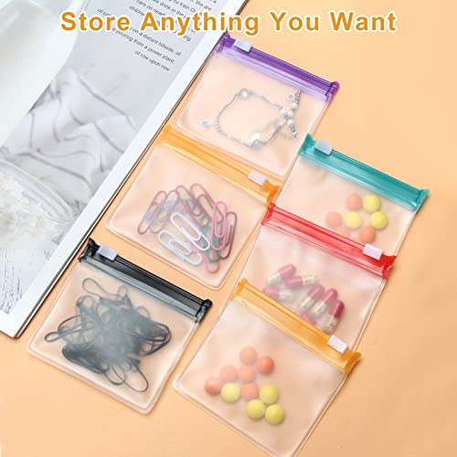 35 Pieces Pill Pouch Bags Zippered, Anglecai Reusable Pill Pouch for Medicine Bags Portable for Pills Bags Self Sealing Travel Pill Packets with Slide Lock Pill Baggies for Pill Storage (35P)