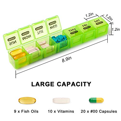 DANYING XL Monthly Pill Organizer 1 Time a Day with Dust-Proof Case, Extra Large 4 Weeks Pill Box Once a Day, 28 Days Pill Container 1 Per Day