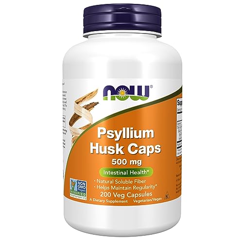 Psyllium Hush Caps, 500 mg, 200 Veg Capsules, Now Foods