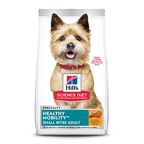 Hill's Science Diet Dry Dog Food, Adult, Healthy Mobility Small Bites, Chicken Meal, Brown Rice & Barley Recipe, 30 lb. Bag