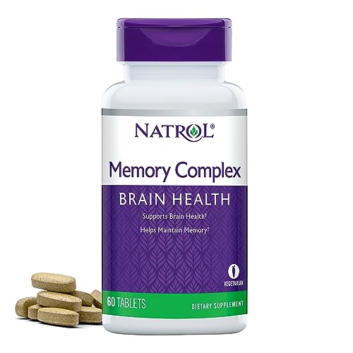 Natrol Memory Complex With Ginkgo Biloba 120mg and B Vitamins, Dietary Supplement for Brain Health and Memory Support, 60 Tablets, 30 Day Supply