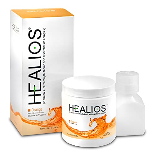 Healios Orange Flavor Oral Health and Dietary Supplement, Powder Form, Naturally Sourced L-Glutamine Trehalose L-Arginine, 11.64 Ounces