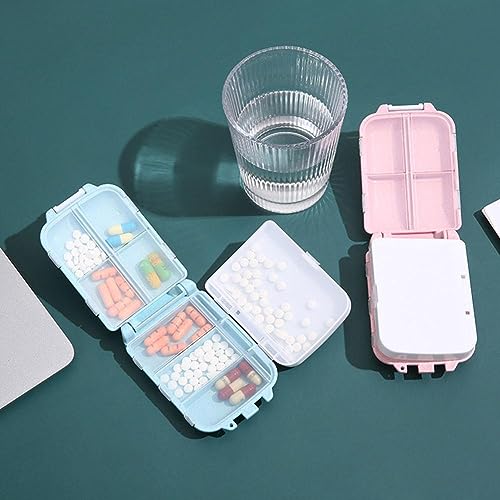 Travel Pill Organizer,7 Compartments Portable Pill Case,Small Pill Box for Pocket Purse Daily Pill Case,Portable Medicine Vitamin Holder Container