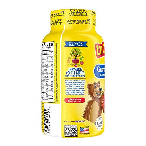 L'il Critters Gummy Vites Daily multivitamin: Vitamins C, D3 and Zinc for Immune Support 190 ct (95-190 day supply), 5 delicious flavors from America’s number one Kids Gummy Vitamin Brand