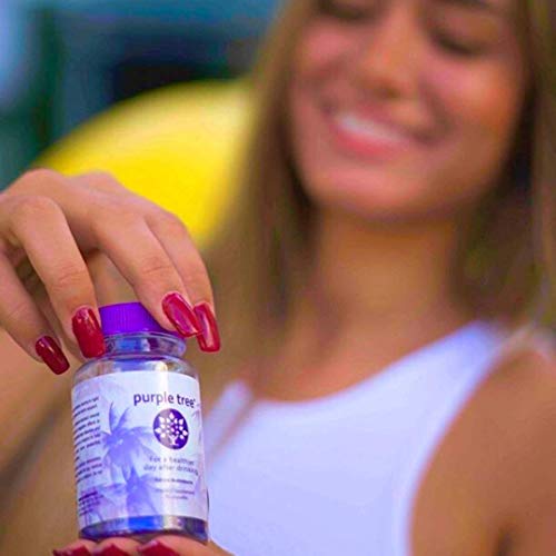 purple tree Post Celebration Wellness Vitamin Pills | Rapid Hydration, Liver Detox, Better Mornings | Dihydromyricetin DHM, Milk Thistle, Electrolytes, Vitamin B, Willow Bark, Quercetin (60 Pills)