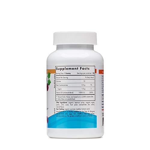 Nordic Naturals Vitamin D3 Gummies, Wild Berry - 120 Gummies - 1000 IU Vitamin D3 - Great Taste - Healthy Bones, Mood & Immune System Function - Non-GMO - 120 Servings