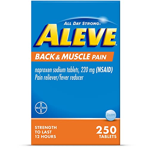 Aleve Back & Muscle Pain Relief Naproxen Sodium Tablets ‐ 250 Count, 250 Count