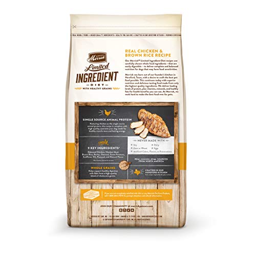 Merrick Limited Ingredient Diet Dry Dog Food Real Chicken & Brown Rice Recipe with Healthy Grains - 22 lb. Bag