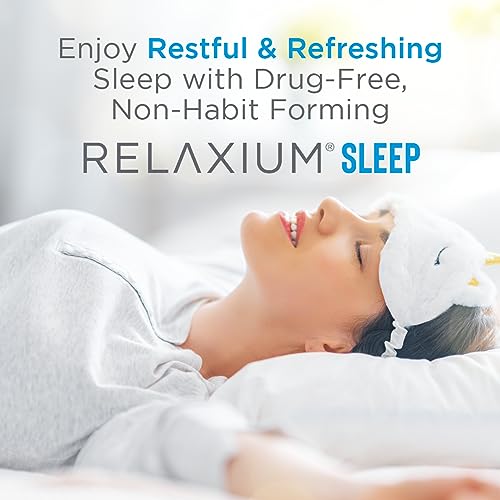 Relaxium Sleep Aid, 14 Servings, Non-Habit Forming, Sleep Supplement for Longer Sleep & Stress Relief, Drug-Free, with Magnesium, Melatonin, GABA, Chamomile, & Valerian (28 Vegan Capsules)